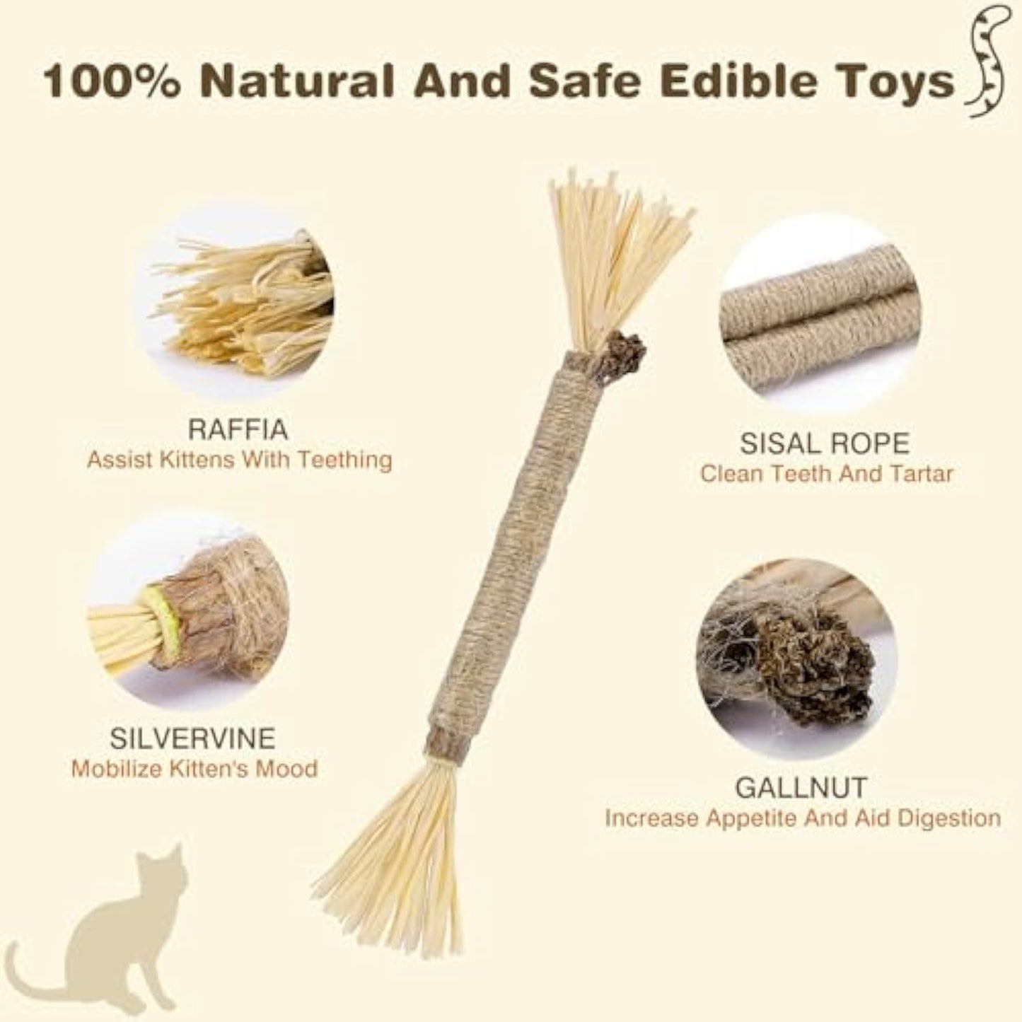 Silvervine Sticks For Cats Chew Toy For Dental Care